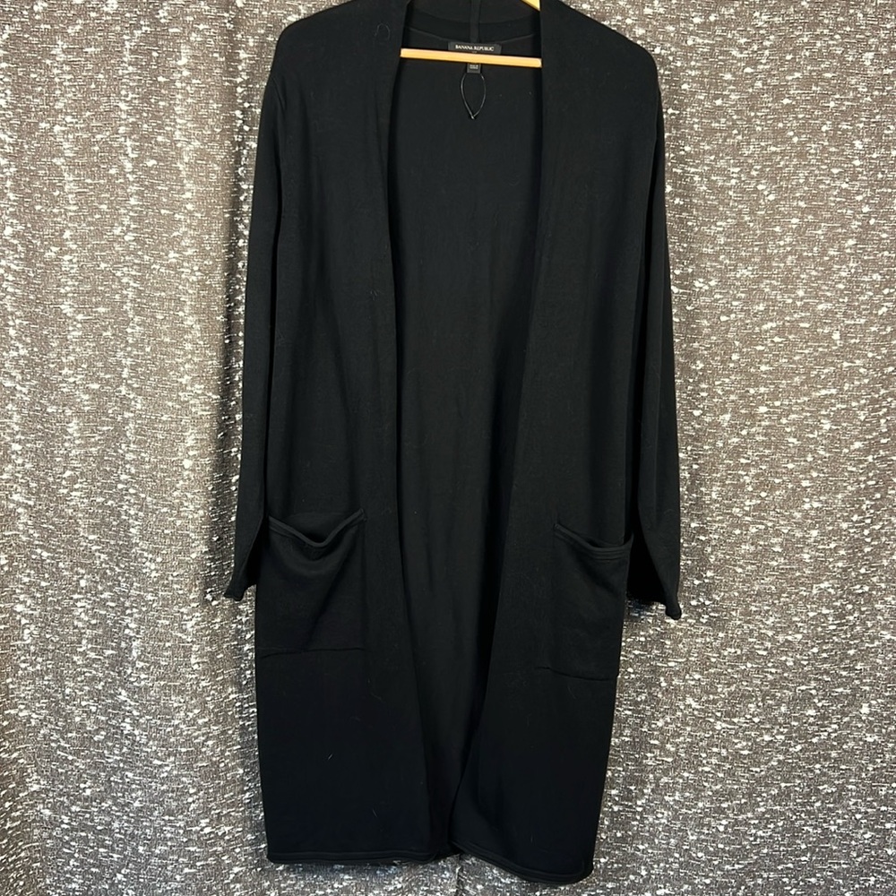 Banana Republic Open Front Long Sleeves Side Pockets Cardigan Sweater‎